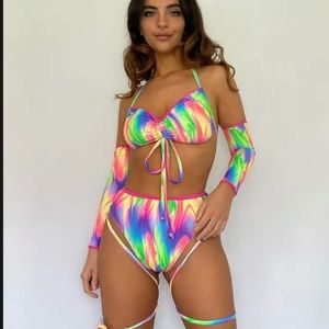 3 Piece Rave Festival Outfit